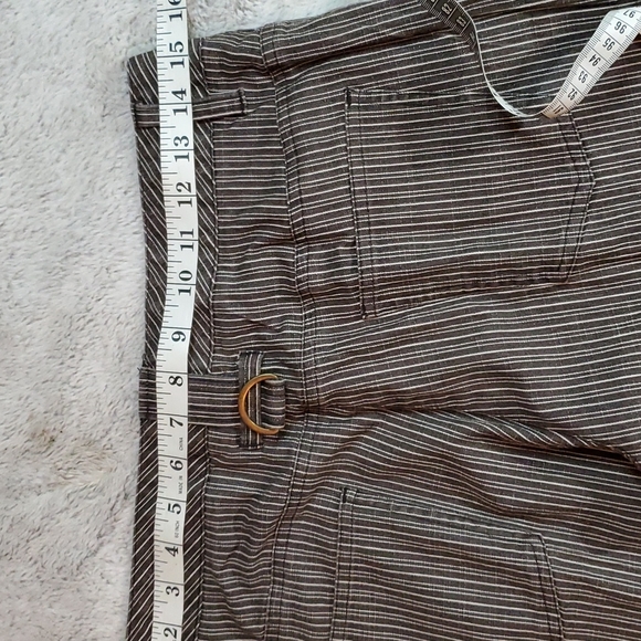 NEW DIRECTIONS Womens Brown/White 4-Pocket Lightweight Pants-Brass Trim-EUC-Sz 6 - Picture 14 of 16